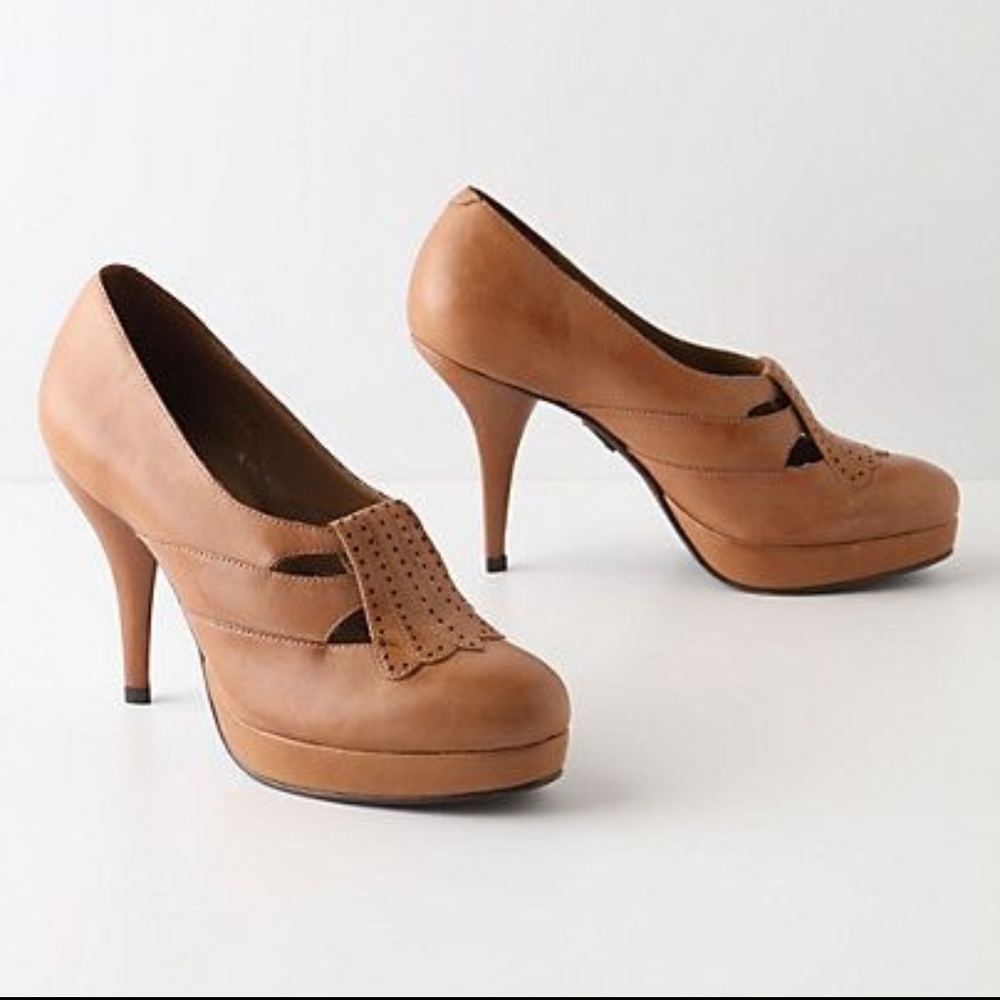 Anthropologie Schuler & Sons Kathy cognac pump 7